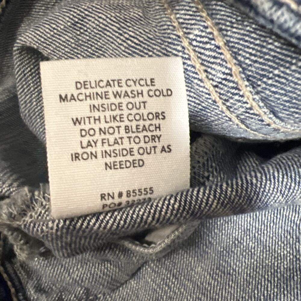 Cosmic Blue Love By Stitch Fix Denim Jean Jacket Womens XS Trucker Long Sleeve - Picture 10 of 13